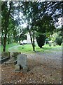 Graves outside the former church at Winslade