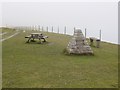 SY8480 : Monument and Picnic Table on Bindon Hill by Tony Atkin