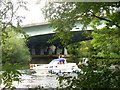 SU9179 : Boat Below New Thames Bridge by Colin Smith