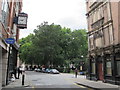 Cathusian Street and the southern end of Charterhouse Square, EC1