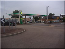 TL0825 : M&S service station on Barton Road roundabout by David Howard