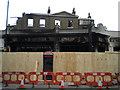 Burnt out Bruce Grove Post Office, High Road N17