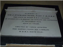 SU7347 : All Saints, Long Sutton: memorial to a naval baronet by Basher Eyre