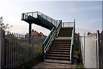 SJ0080 : Railway footbridge in Rhyl by Jeff Buck