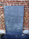 TF3743 : Headstone in Freiston graveyard by John Lucas
