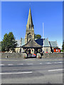SD3931 : St Nicholas' Church and Lych Gate, Wrea Green by David Dixon