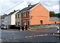 Colourful house at crossroads, Cwmgwrach