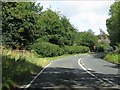 Sharp bend on the A4117 entering Stoneylane