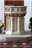 TG2412 : St Mary & St Margaret, Sprowston, Norwich - Font by John Salmon