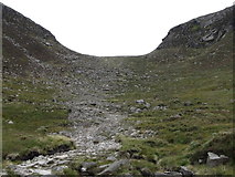 J3228 : The rockfall below Hare's Gap by Eric Jones