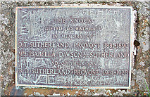 NS9971 : Sutherland Plaque by Anne Burgess