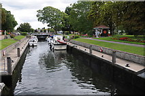 TQ0469 : Penton Hook Lock, River Thames by Philip Halling