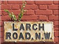 Sign for Larch Road, NW2