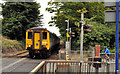 Train, Jordanstown level crossing