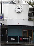 TQ2982 : Clock, Cleveland Street W1 by Robin Sones