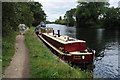 Narrowboat moored on the Thames