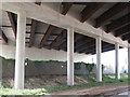 The underside of the new bridge over Cottington Road