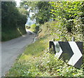 Mirror on a sharp bend sign, Triley Mill