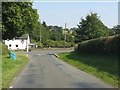 The lane from Home Farm meets the B4355