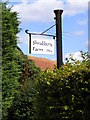 Shrubbery Farm sign