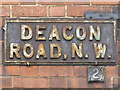 Sign for Deacon Road, NW2