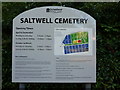 Saltwell Cemetery, Gateshead, Sign