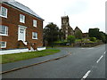 Looking along Watling Street towards St Mary Magdalen, Little Brickhill