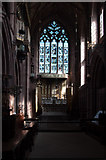 SK6274 : Chancel and stained glass window of Chapel of Our Lady - Clumber park by Mick Lobb