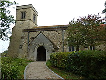 SP8328 : Holy Trinity, Drayton Parslow- church path by Basher Eyre