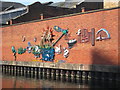 Artwork beside the Grand Union Canal at Westbourne Green