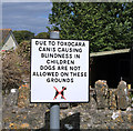 2011 : Warning sign, Evercreech recreation ground