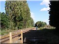 TM2950 : Railway line to Campsea Ashe (Wickham Market Station) by Geographer