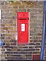 TM2748 : Railway Station Victorian Postbox by Geographer