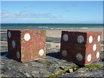 NU1735 : Coastal Northumberland : Three-Two-Four-Five on Harkess Rocks, Bamburgh by Richard West