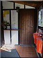 The porch of Farley Green church