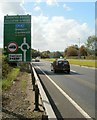 A4042 approaches Turnpike Roundabout, Cwmbran