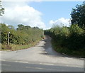 Lane east to farmland from Croesyceiliog Bypass