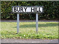 TM2750 : Bury Hill sign by Geographer