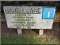 Haugh Lane sign