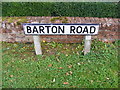 Barton Road sign