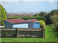 Blue sheds