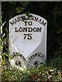 Milepost on Main Street, Martlesham