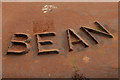 J3575 : "EJ Bean" bollard, Belfast (2) by Albert Bridge