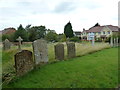 Looking from Wingrave Churchyard over to the new build on Leighton Road