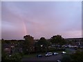 SZ0796 : Northbourne: early morning rainbow by Chris Downer