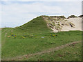 Eroding sandhill