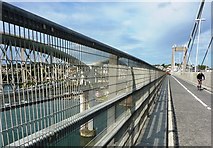 SX4358 : Footpath and Cycle Path, Tamar Road Bridge by Tom Jolliffe