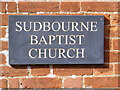 Sudbourne Baptist Church sign