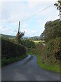 Minor road north of Sampford Land Farm