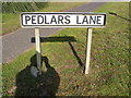 Pedlars Lane sign